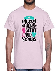 Messy Bun Coffee And Style Style 1097#- nurse- Cotton Tee