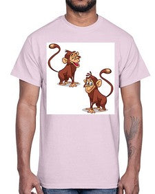 Monkey 175#- cartoon general- Cotton Tee