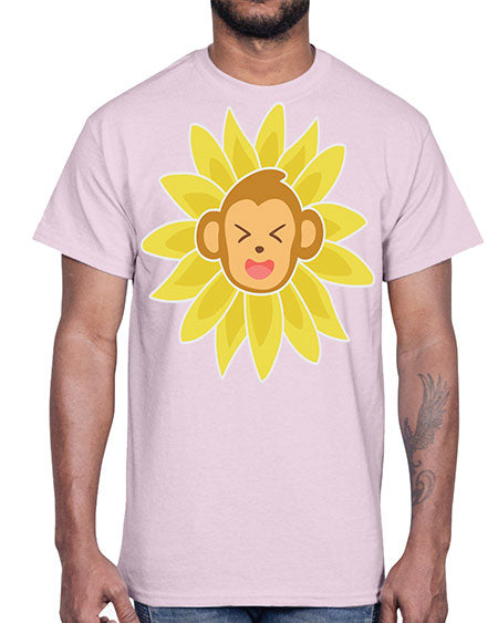 Monkey Sunflower 17#- monkey- Cotton Tee