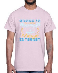 Networking for dummies your computer magic internet 22#- computer- Cotton Tee