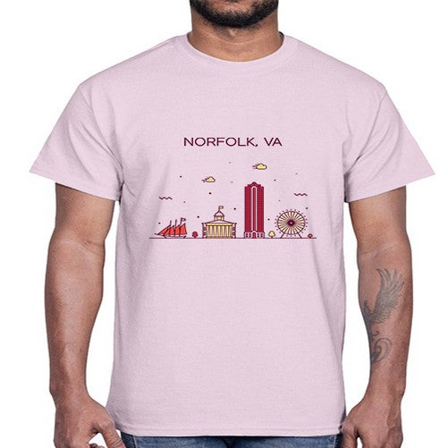 NorfolkVA 1496#- cities- Cotton Tee