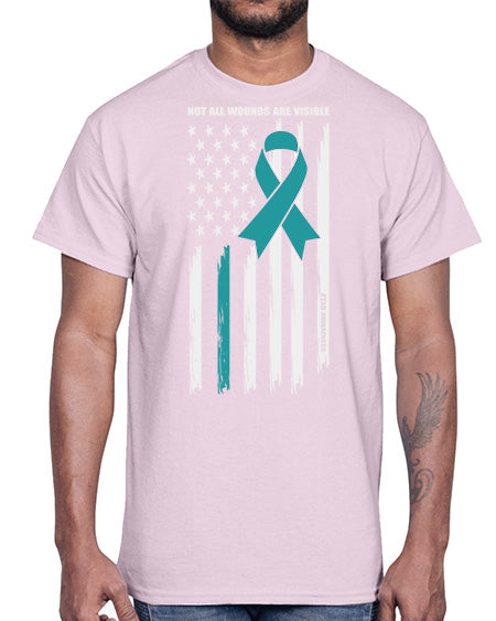 Not All Wounds Are Visible 14#- PTSD- Cotton Tee