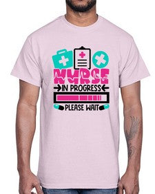 Nurse In Progress Please Wait Style Style 1160#- nurse- Cotton Tee