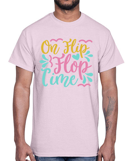 ON FLIP FLOP TIME Style 58#- summer- Cotton Tee