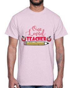 One Loved Teacher Valentine 600#- teacher- Cotton Tee