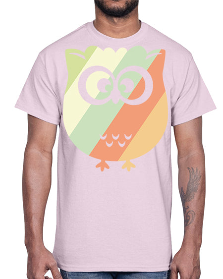 Owl Retro Style Vintage A TurtleRabbit 15#- owl- Cotton Tee