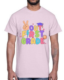 Peace Out first Grade Peace 625#- first grade- Cotton Tee