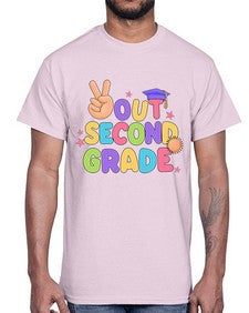 Peace Out second Grade Peace 643#- second grade- Cotton Tee