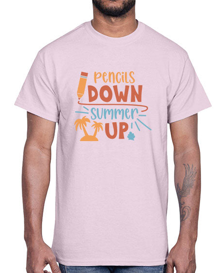 Pencils down summer up 86#- summer- Cotton Tee