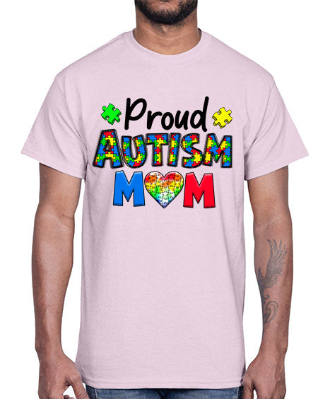 Proud Autism Mom- autism- Cotton Tee