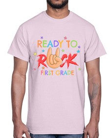 Ready to Rock first Grade 728#- first grade- Cotton Tee