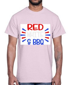 Red White BBQ 1499#- bbq- Cotton Tee