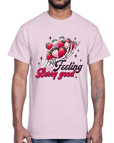 Retro Summer Doing My Berry 1506#- strawberry- Cotton Tee