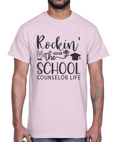 Rockin The School Counselor Life 774#- librarian- Cotton Tee