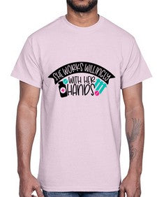 She Works Willingly With Her Hands Style Style 1389#- nurse- Cotton Tee