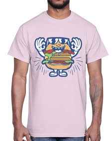 Sir burger 206#- cartoon food- Cotton Tee