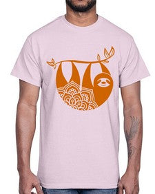 SlothMandala 1076#- mandala- Cotton Tee