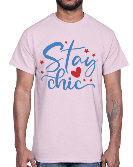Stay Chic 150#-  fashion- Cotton Tee