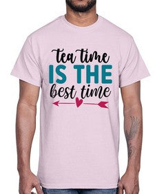 Tea Time Is The Best Time 1614#- tea- Cotton Tee