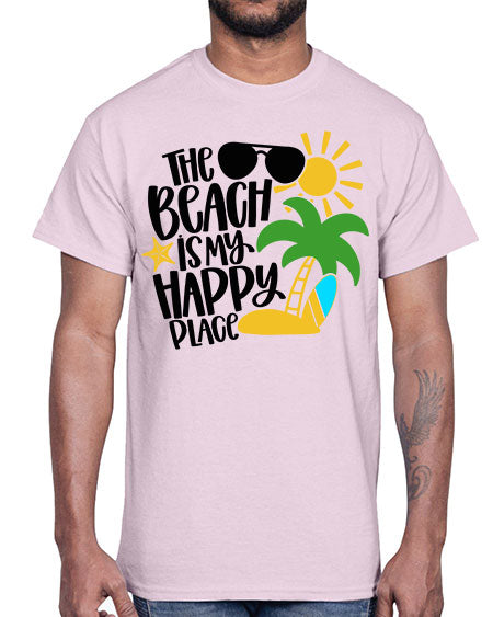 The Beach Is My Happy Place Style 12#- summer- Cotton Tee