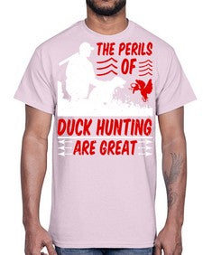 The perils of duck hunting are great Style 14#- ducks- Cotton Tee