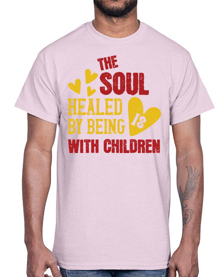 The soul is healed by being with children Style 226#- kids- Cotton Tee