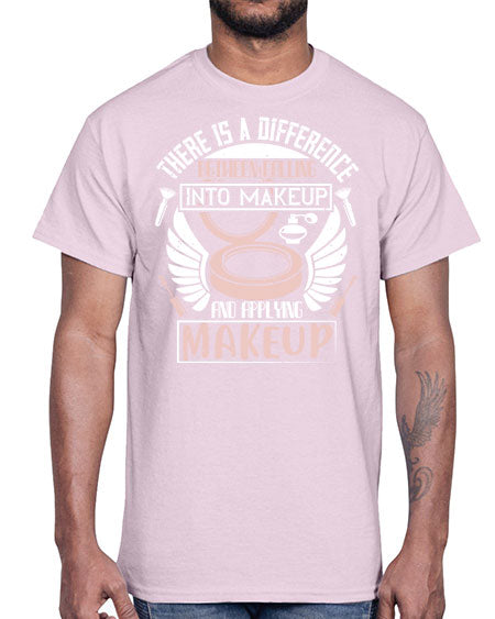 There is a difference between falling into makeup and applying makeup Style 178#-makeup Cotton Tee