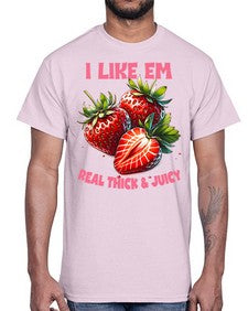 Thick and Juicy Strawberry Festival 1636#- strawberry- Cotton Tee
