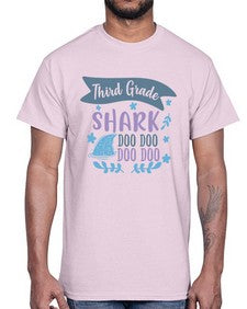 Third grade shark doo doo doo doo 973#- third grade- Cotton Tee