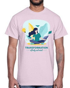 Transformation of Body and Mind 587#- yoga- Cotton Tee