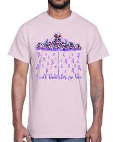Umbrella Remember AlzheimerS Awareness 218#- alzheimers- Cotton Tee