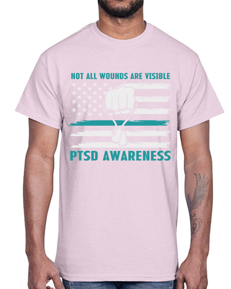 Veteran PTSD Not all wounds 4#- PTSD- Cotton Tee