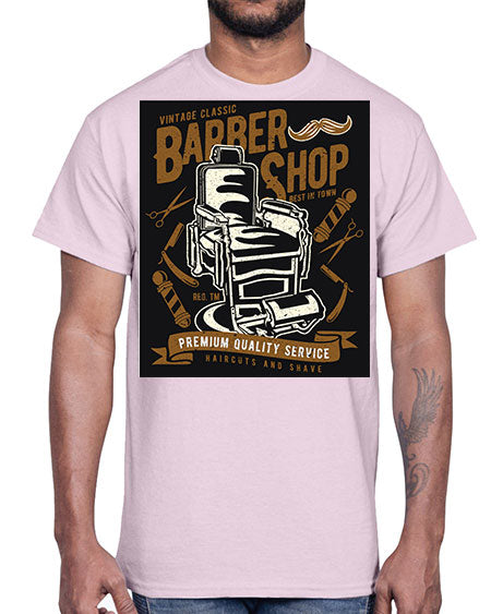 Vintage Barber Shop1597#- barber- Cotton Tee