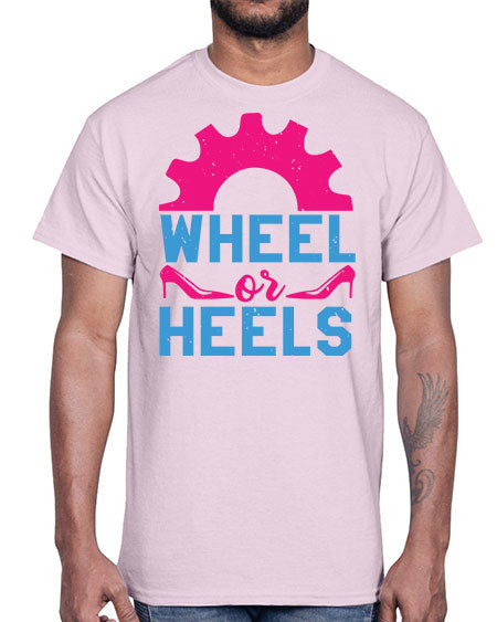 Wheel or Heels Style 238#- baby shower- Cotton Tee