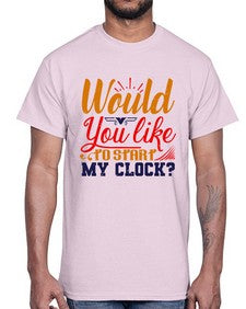 Would you like to start my clock 168#- chess- Cotton Tee
