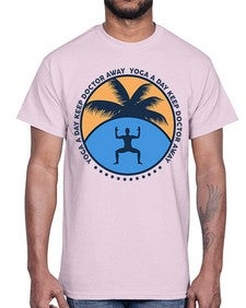 Yoga a Day Keep Doctor Away 612#- yoga- Cotton Tee
