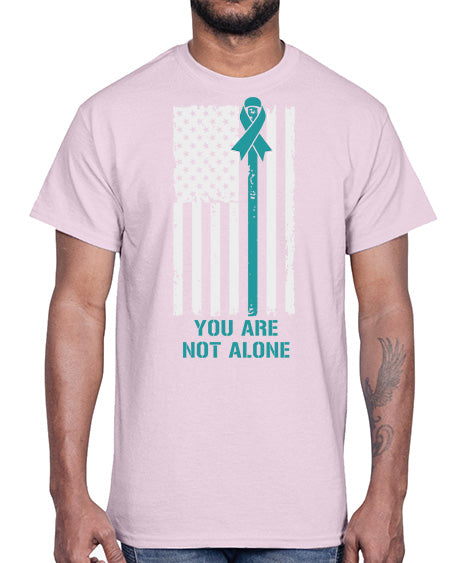 You Are Not Alone PTSD 1#- PTSD- Cotton Tee