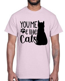 You Me The Cat Style 110#- cats- Cotton Tee
