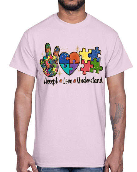 accept love understand 2#- autism- Cotton Tee