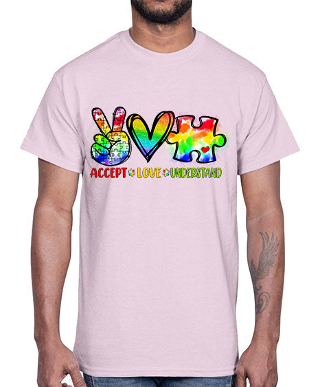accept love understand- autism- Cotton Tee