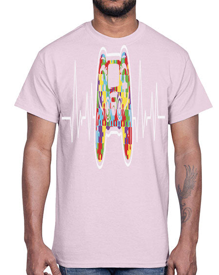 autism gamer heartbeat 27#- autism- Cotton Tee