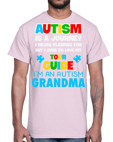 autism grandma autism is a 35#- autism- Cotton Tee