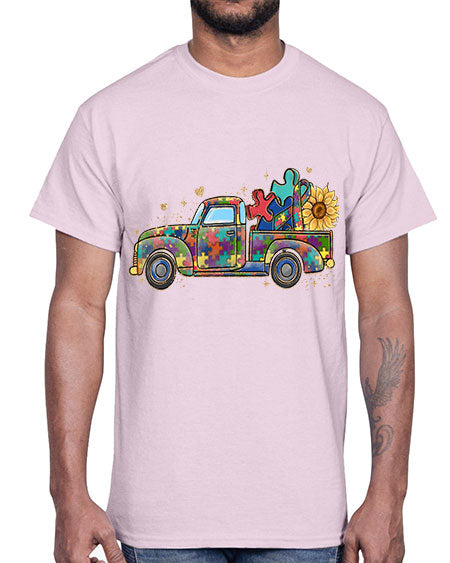 autism pick up truck- autism- Cotton Tee