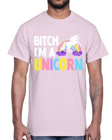 bitch im a unicorn 61#- unicorn- Cotton Tee
