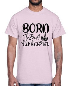born to be a unicorn 66#- unicorn- Cotton Tee