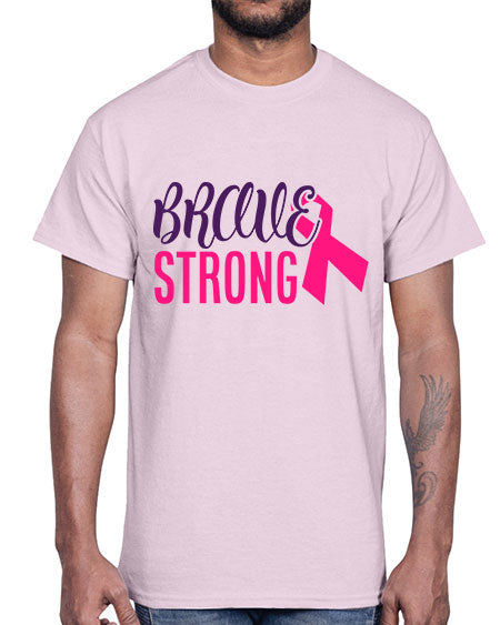 brave strong Style 15#- breast cancer- Cotton Tee