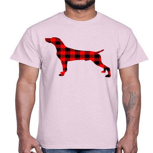 buffalo plaid beagle 63#- dogs- Cotton Tee