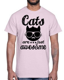 cats are just awesome- cats- Cotton Tee