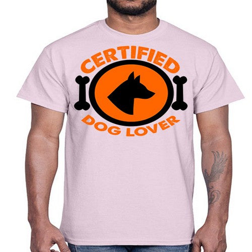 certified dog lover- dogs- Cotton Tee