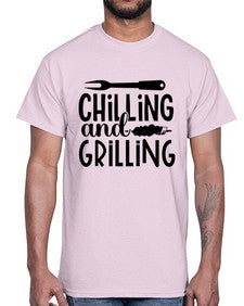 chilling and grilling 726#- bbq- Cotton Tee